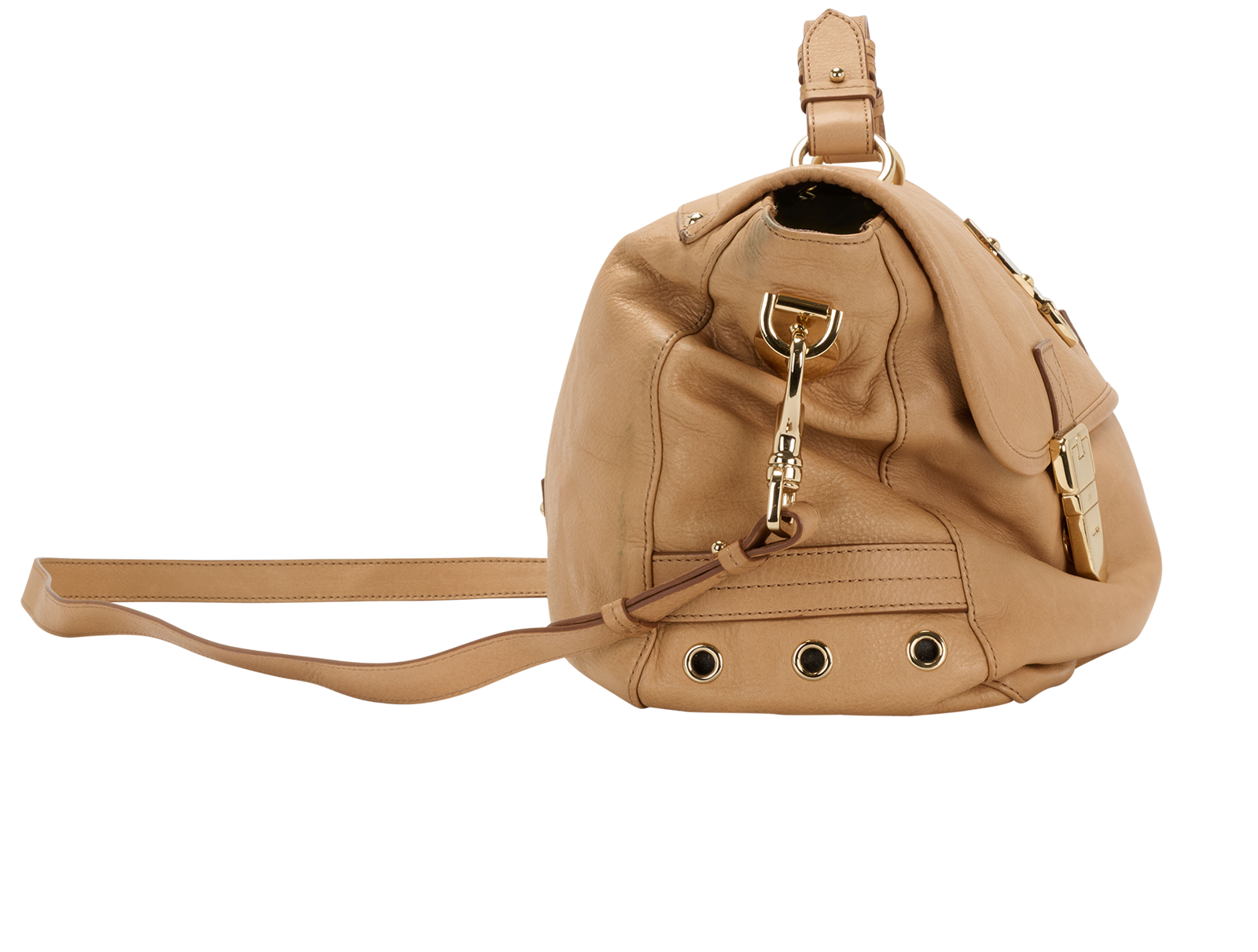 Tillie, &pound;250, Handbags, Beige, Leather, Side view